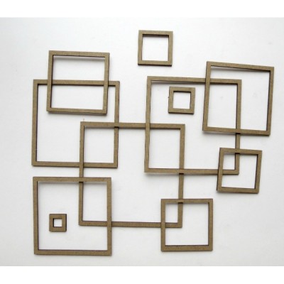 Creative Embellishments - Chipboard «Nested Shape Squares»